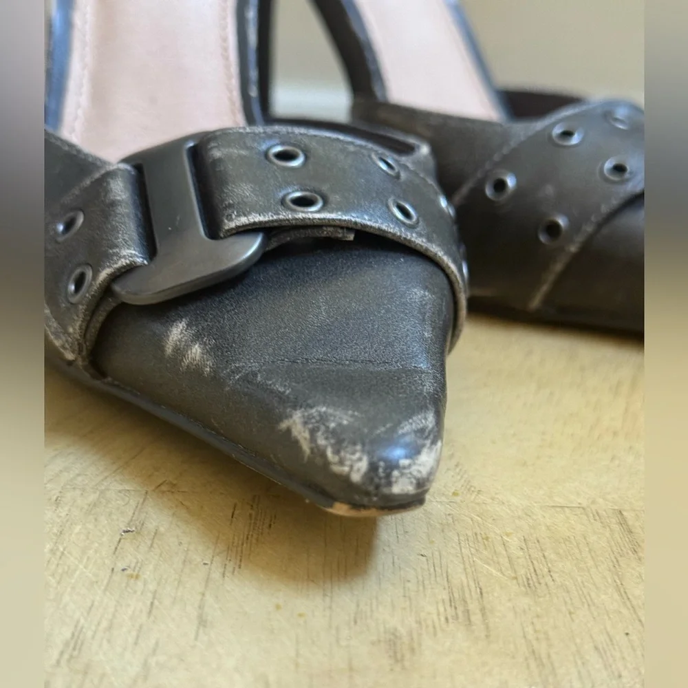 Steve Madden Dillon Distressed Slingback Stiletto Heels